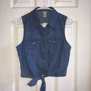 Cropped Denim shirt